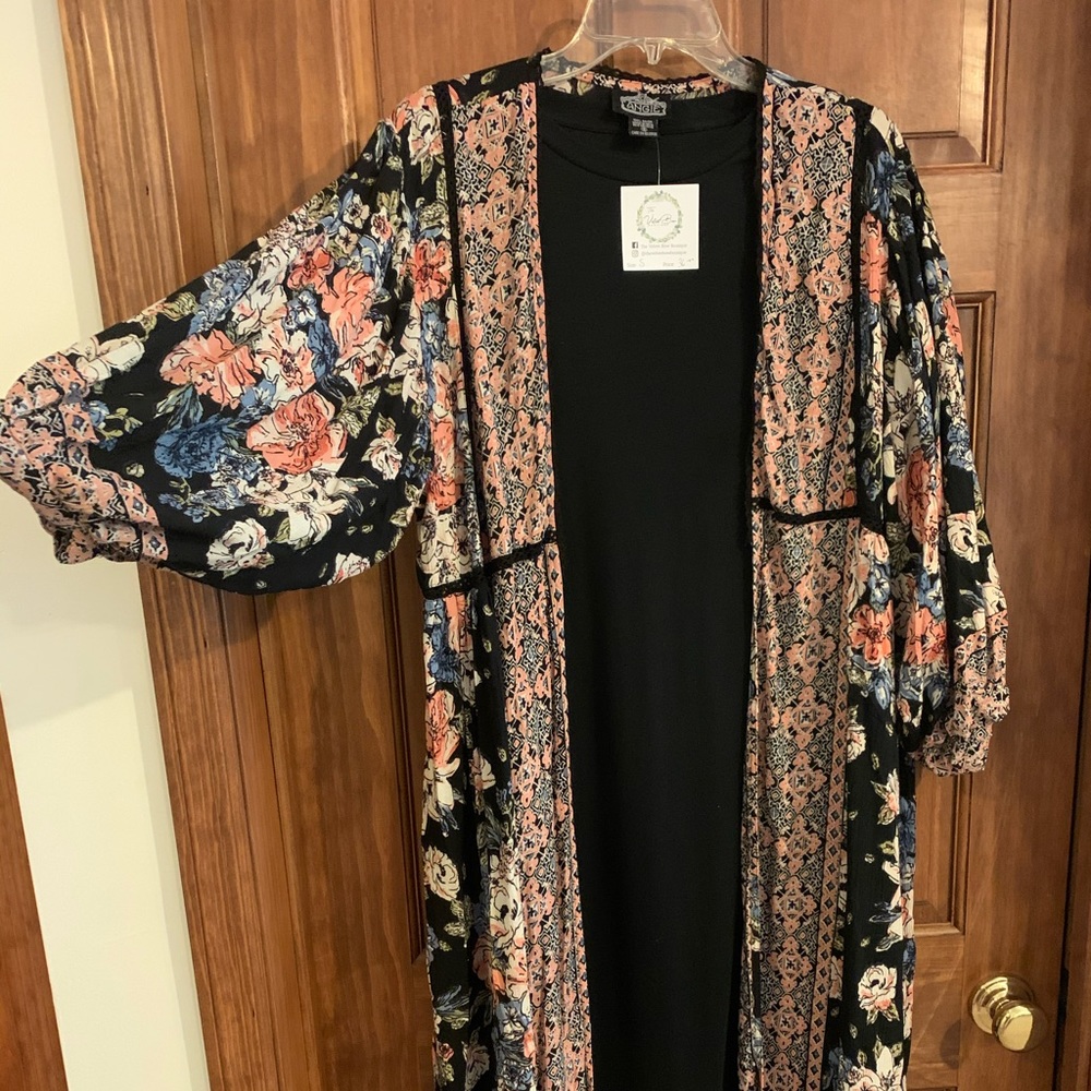 Floral kimono (black dress not included)